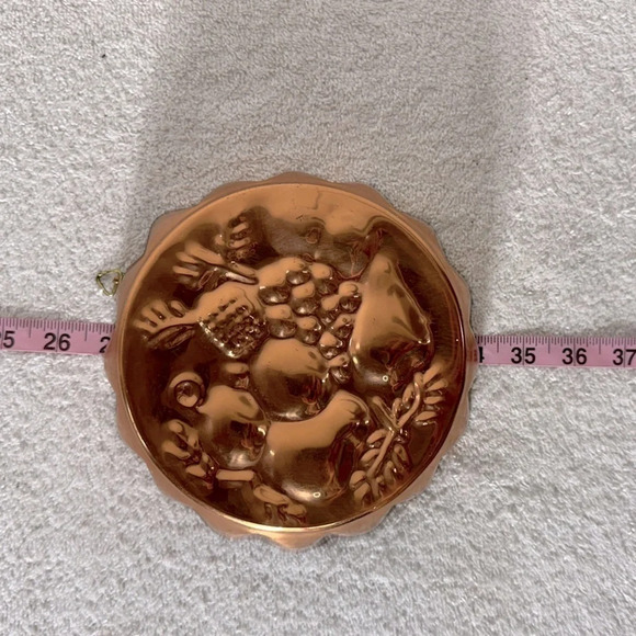 Vintage Copper Jelly Mold Food Mold Fruit Design Wall Decor - Picture 15 of 15